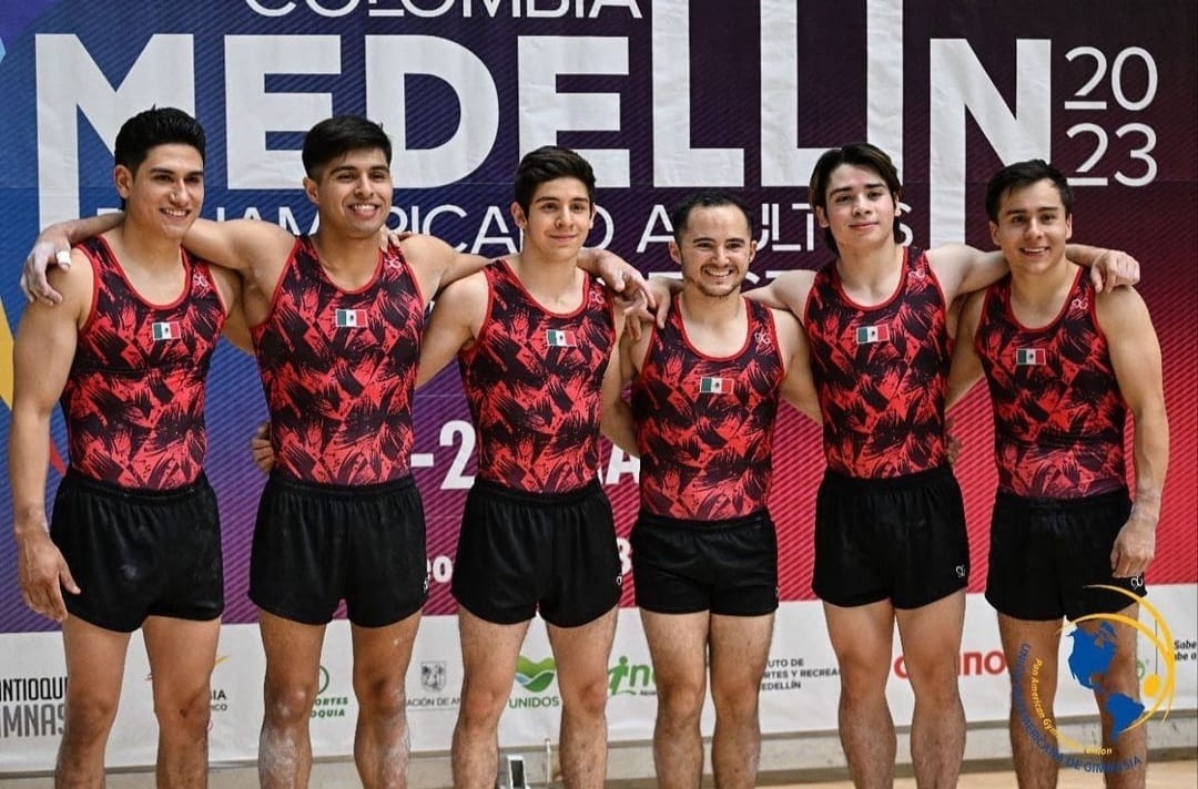 Equipo mexicano de gimnasia artística varonil. Cortesía
