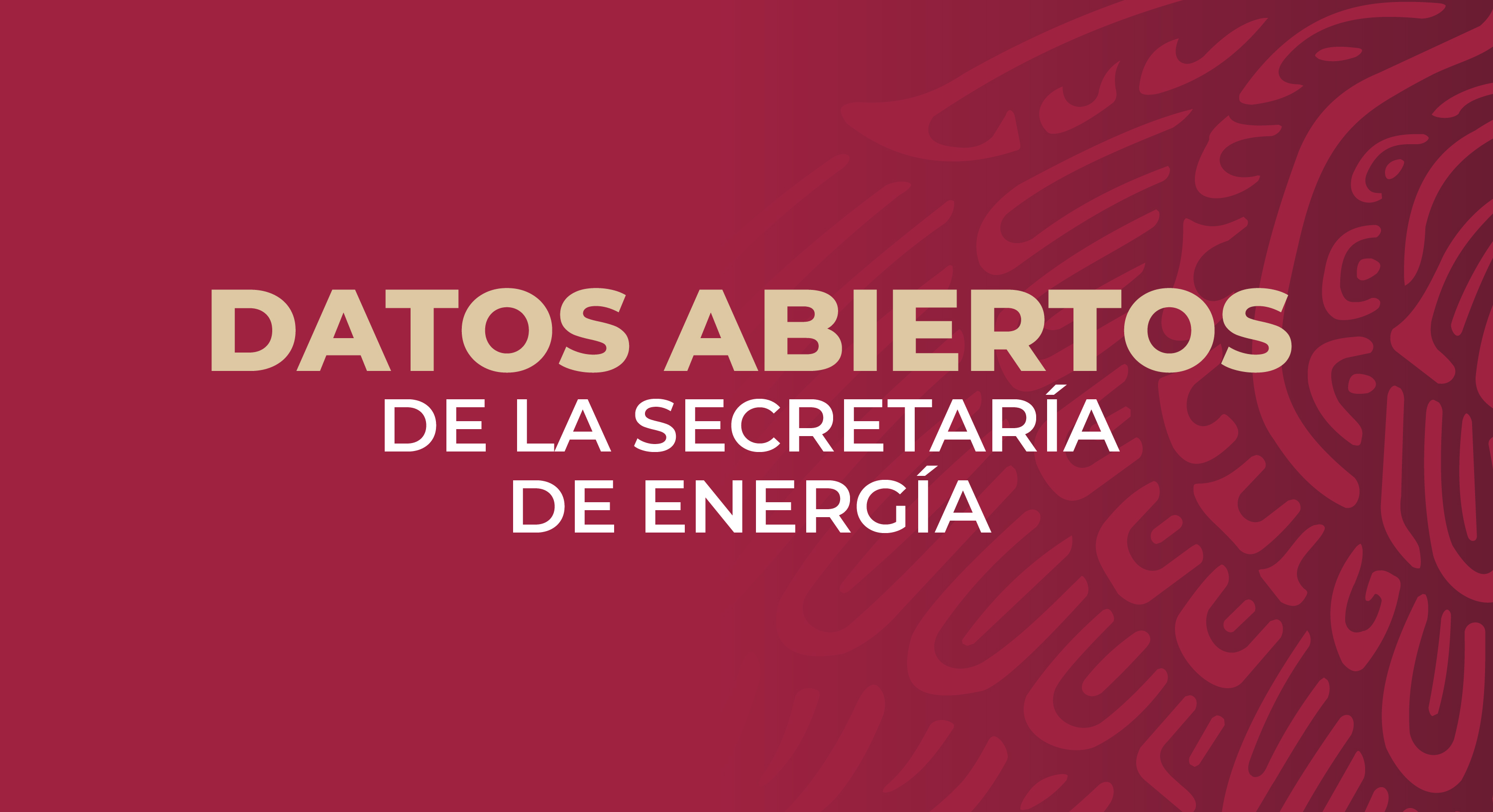 Imagen con texto que dicen: Datos Abiertos de la Secretaría de Energía.