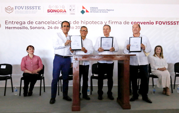 El gobierno de Sonora y el Fovissste firmaron un convenio de colaboración
