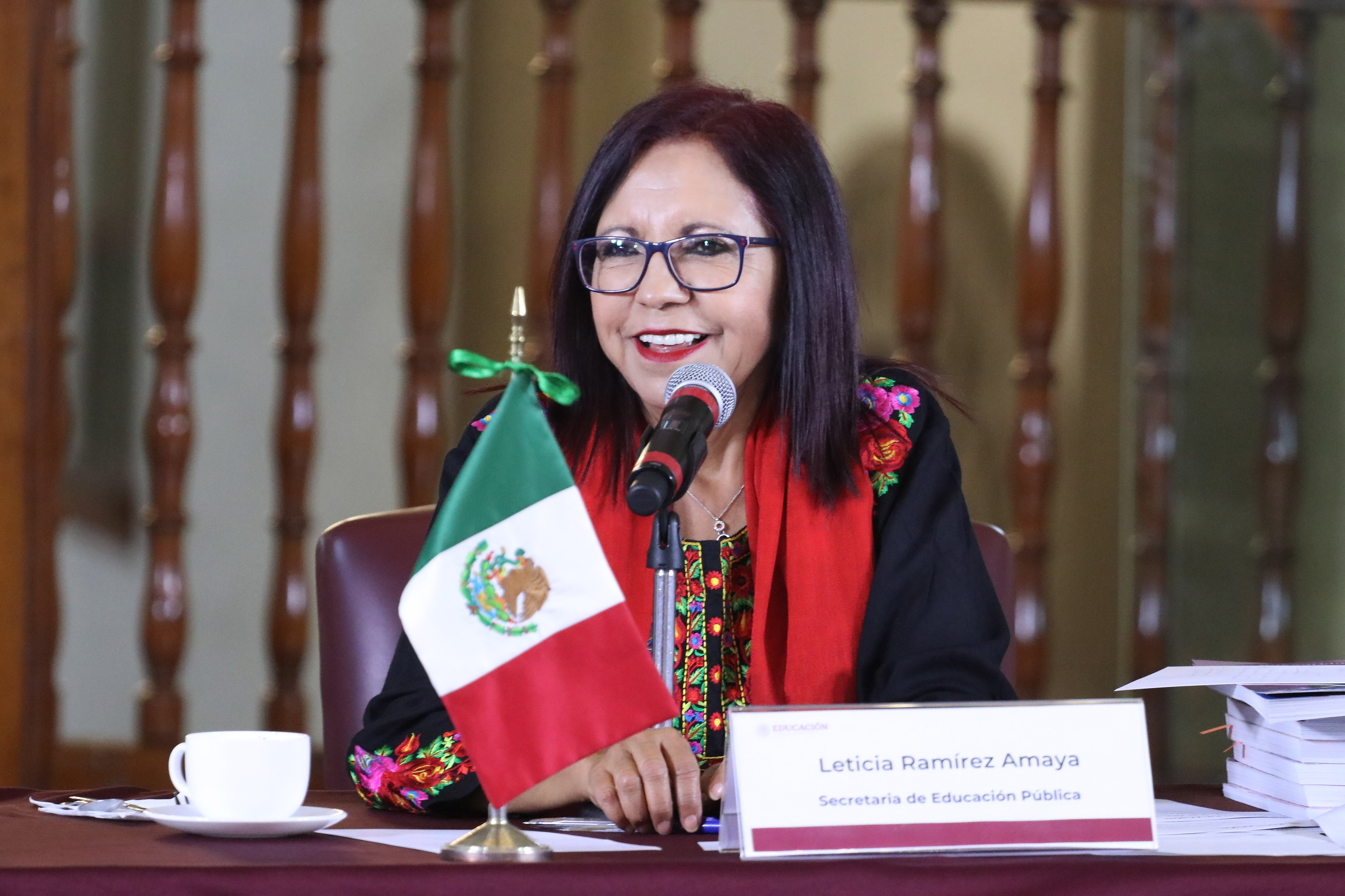 •	La titular de Educación Pública, Leticia Ramírez Amaya, se reunió con representantes diplomáticos de 12 países de la región