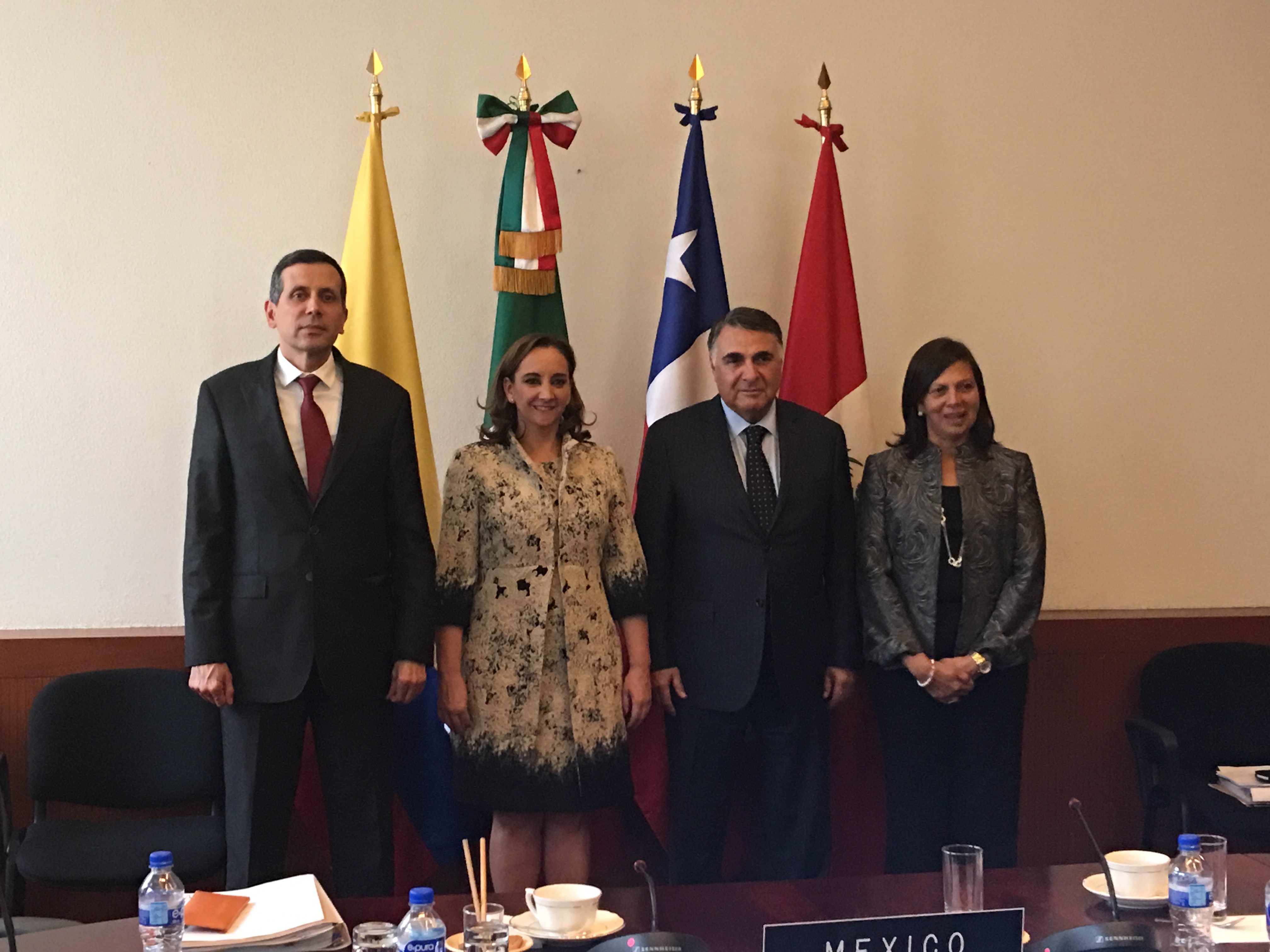 Reunión de los representantes de los cuatro países miembros de la Alianza del Pacífico.