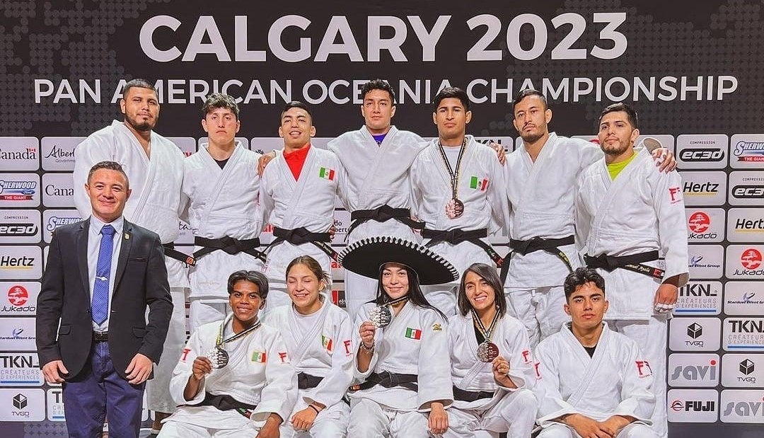 Equipo mexicano que compitió en el Campeonato Panamericano y Oceanía de Judo celebrado en Canadá. 
CORTESÍA