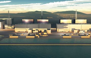 Simulación en 3D de una central nuclear.