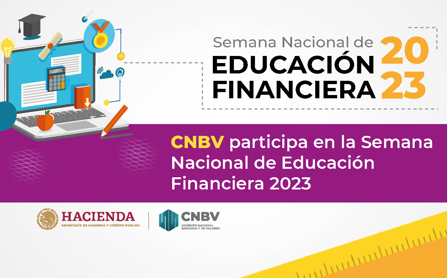 La CNBV te invita a participar en las actividades de la Semana Nacional de Educación Financiera 2023