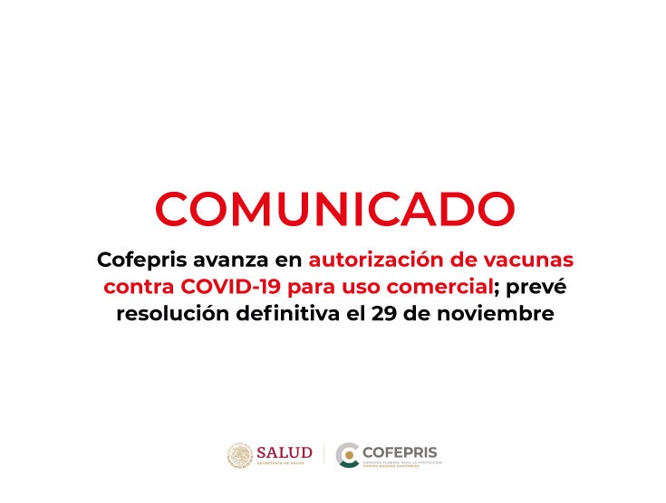 Cofepris exhorta a la población a no hacer uso indiscriminado de ninguna vacuna contra COVID-19