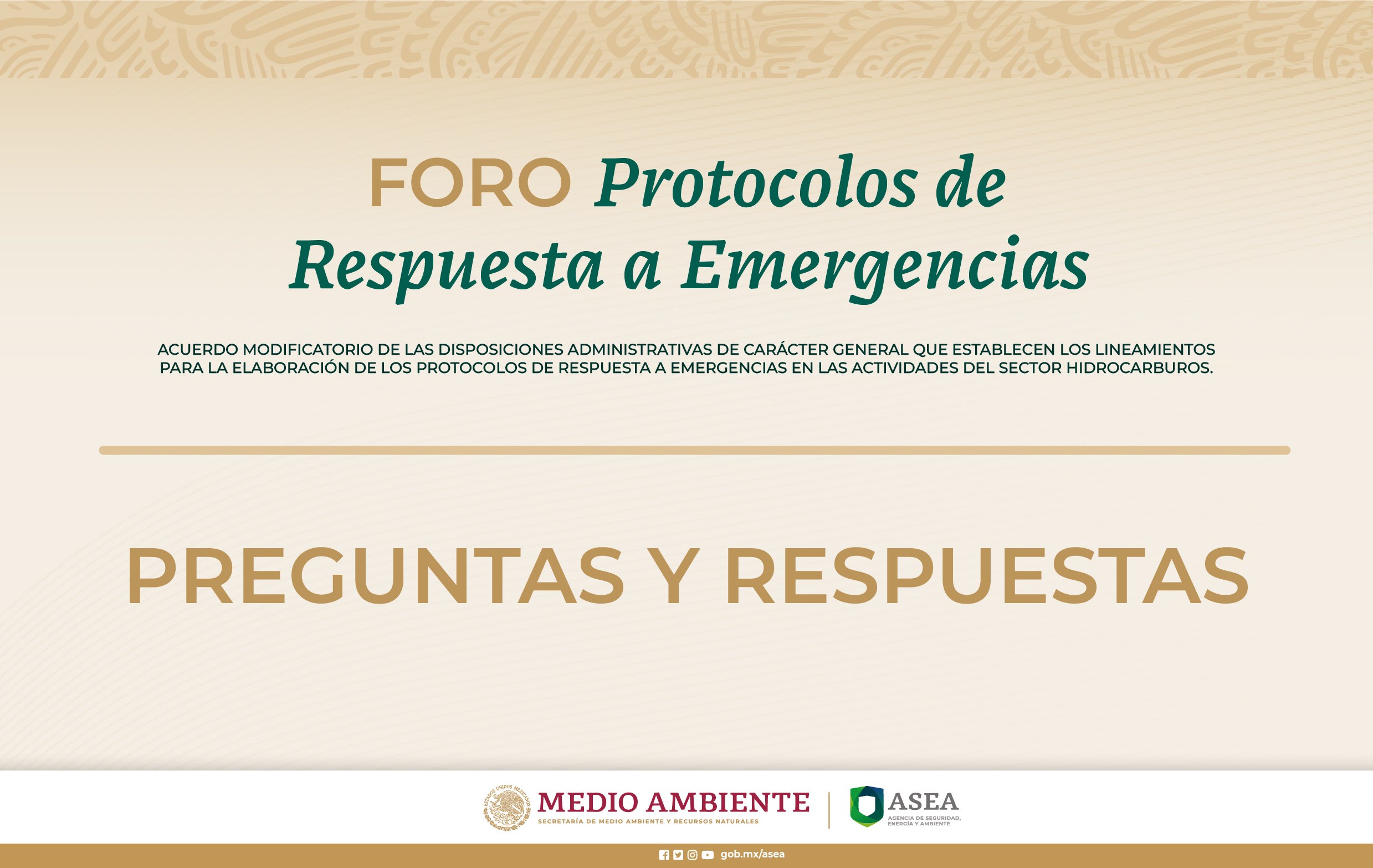 FORO Protocolos de Respuesta a Emergencias