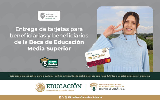 Beneficiarias y beneficiarios de la Beca Universal para el Bienestar Benito Juárez de Educación Media Superior revisa la programación para saber cuándo te entregaremos tu tarjeta del Banco del Bienestar en una Sede Alterna