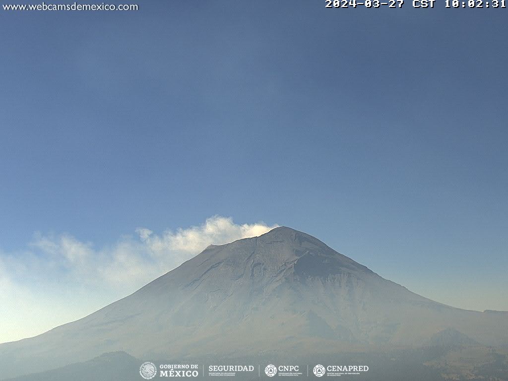 En las últimas 24 horas, mediante los sistemas de monitoreo del volcán Popocatépetl se identificaron 20 exhalaciones de baja y mediana amplitud, acompañados de gases volcánicos y ligeras cantidades de ceniza.