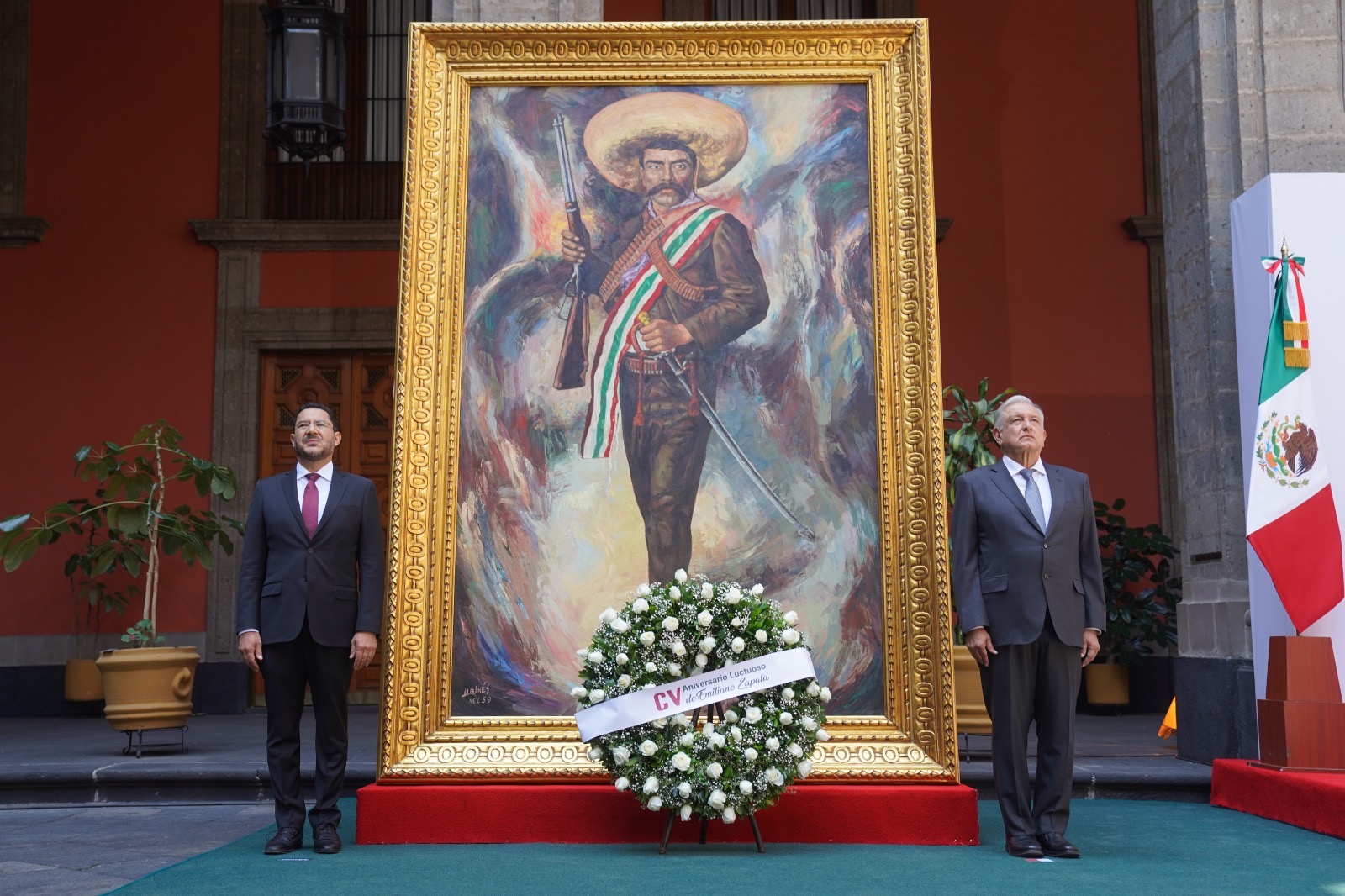 El Presidente de la República, Andrés Manuel López Obrador, encabezó este día la ceremonia Conmemorativa con motivo del 105 Aniversario Luctuoso del General Emiliano Zapata Salazar.
