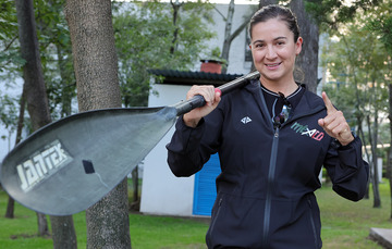  Maricela Montemayor, en canoa, va por su pase a París 2024 en el Clasificatorio Olímpico de Sarasota, Florida. CONADE