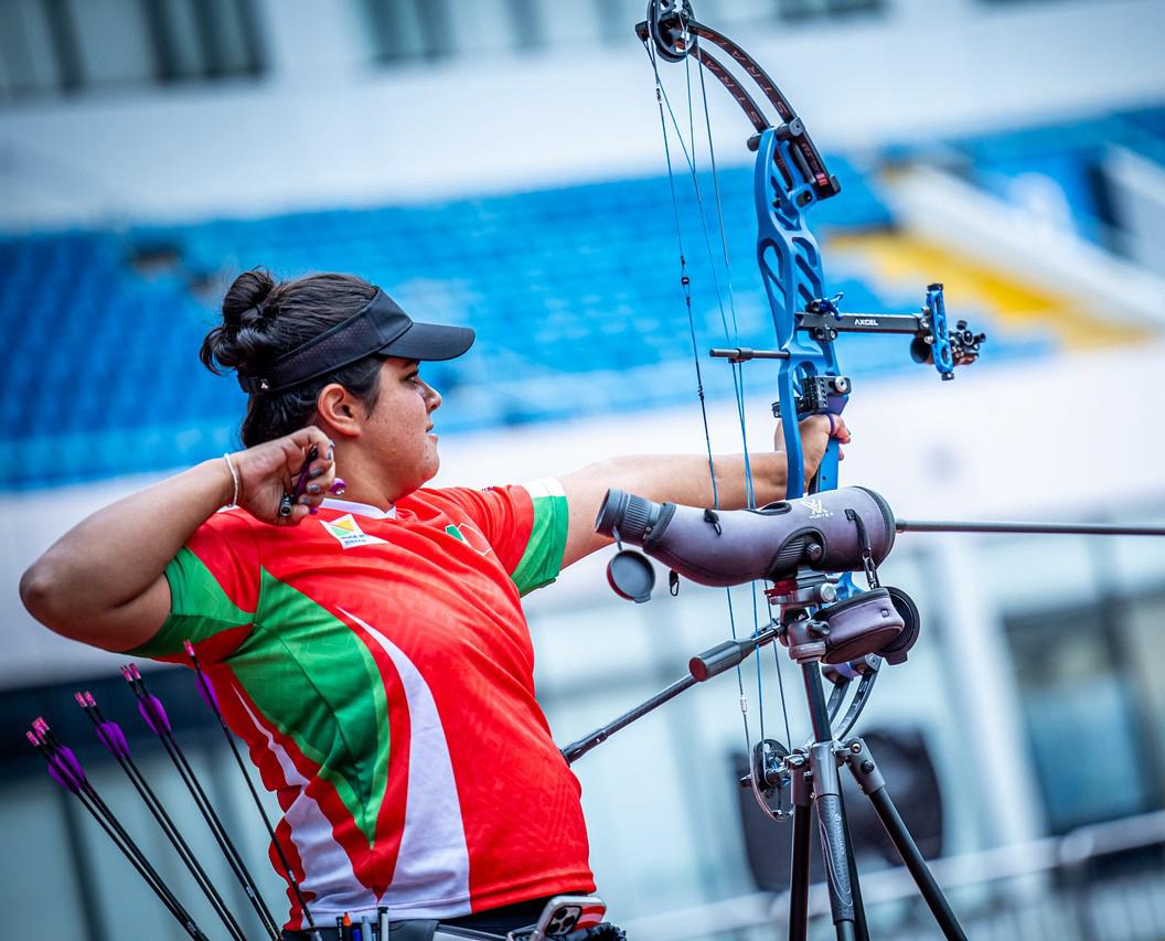 Maya Becerra, avanzó a semifinales de la Copa del Mundo de Tiro con Arco Shanghái 2024. CORTESÍA