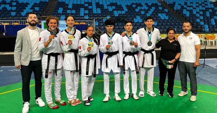 Seleccionados nacionales de taekwondo, medallistas en Campeonato Panamericano Río de Janeiro 2024. Cortesía