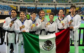 La selección mexicana de taekwondo ganó siete medallas, dos de oro, dos de plata y tres bronces, en el Río Open 2024 que se celebró en Brasil. CORTESÍA