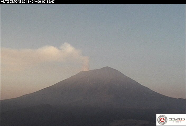 Imagen del Popocatépetl desde la estación Altzomoni