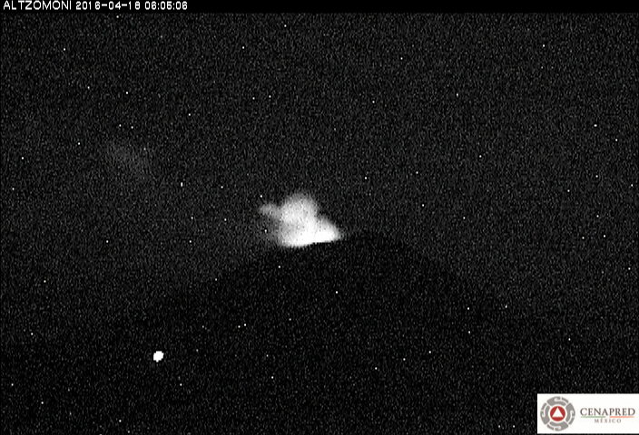 Imagen del Popocatépetl desde la estación Altzomoni. 