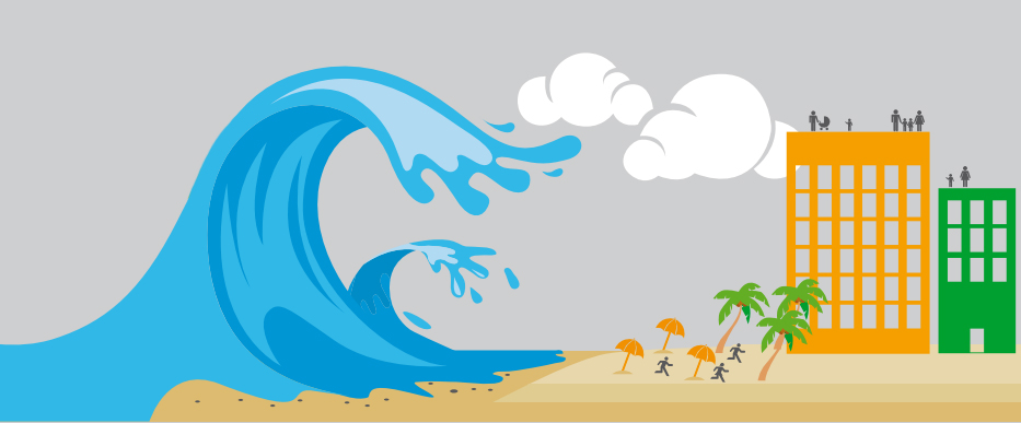 Cuando un terremoto se produce bajo el mar, el fondo oceánico se mueve hacia arriba o hacia abajo, desplazando una gran cantidad de agua, lo que genera olas que se desplazan hacia la costa.