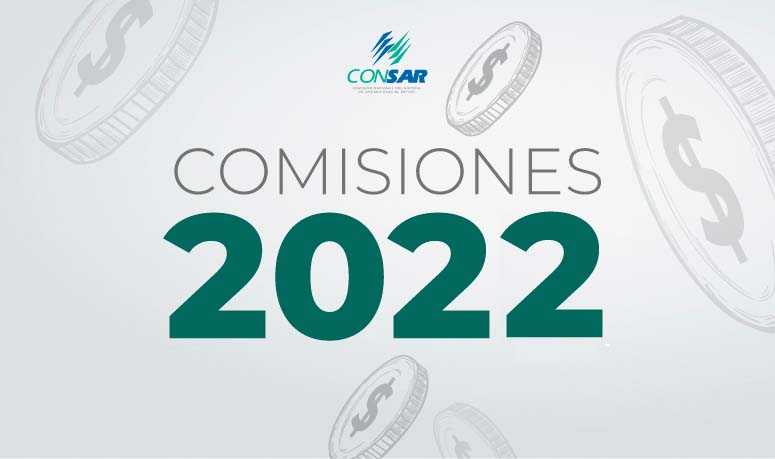 Comisiones vigentes en 2022