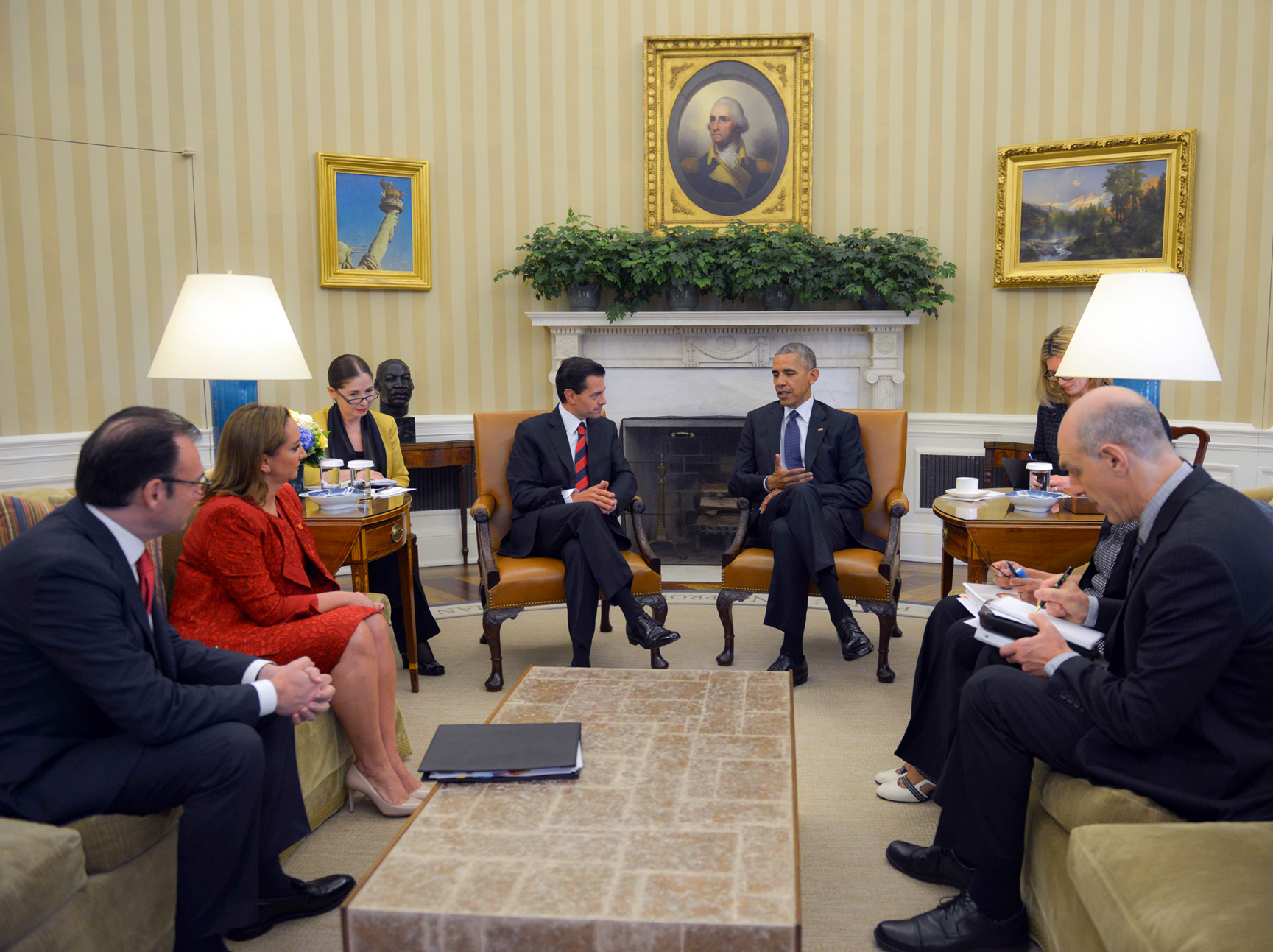 El Presidente Peña Nieto y el Presidente Barack Obama reunidos en la Casa Blanca.