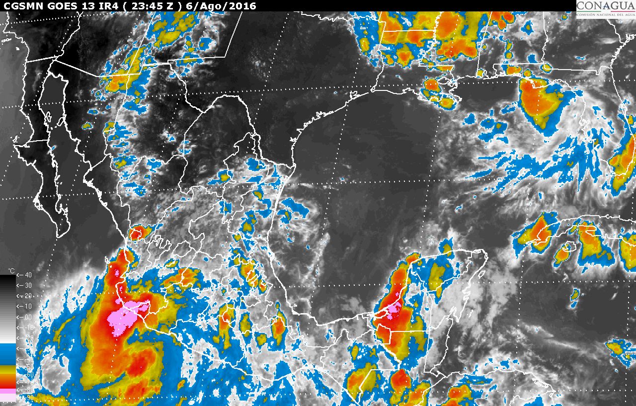 Imagen de satélite del territorio mexicano.