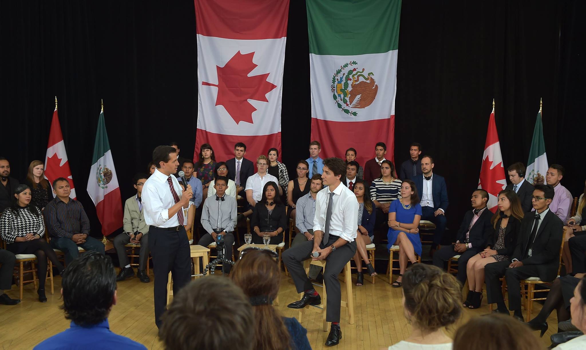 Encuentro Bilateral de Jóvenes, presidido por el Primer Ministro Justin Trudeau y el Presidente Enrique Peña Nieto.