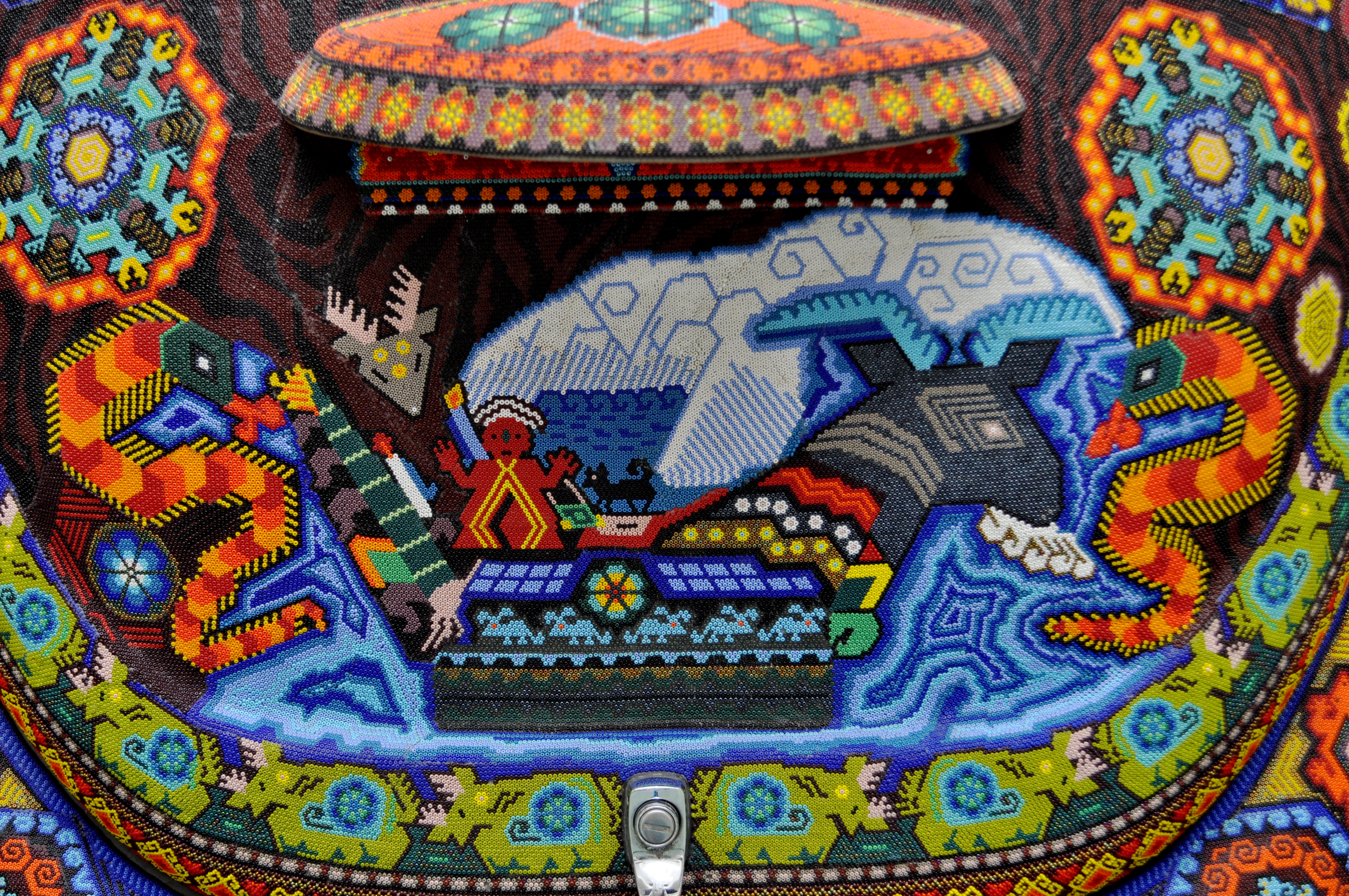 Traditional Huichol beadwork. Image from Creative Commons, by Katie Bordner