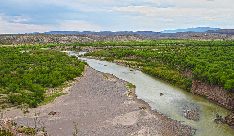 Vista general del Río Bravo