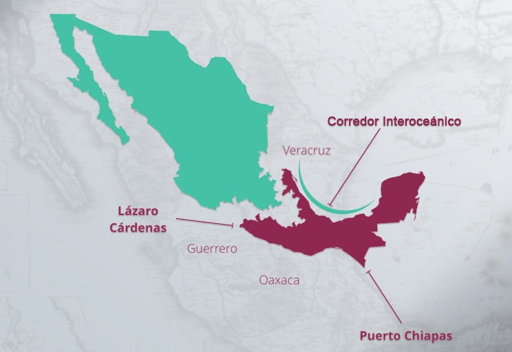 Las ZEE son la del Puerto Lázaro Cárdenas, que incluye municipios vecinos de Michoacán y Guerrero; la del Corredor del Istmo de Tehuantepec, que incluirá los polos de Coatzacoalcos, Veracruz, y Salina Cruz, Oaxaca; y la de Puerto Chiapas, en Chiapas.