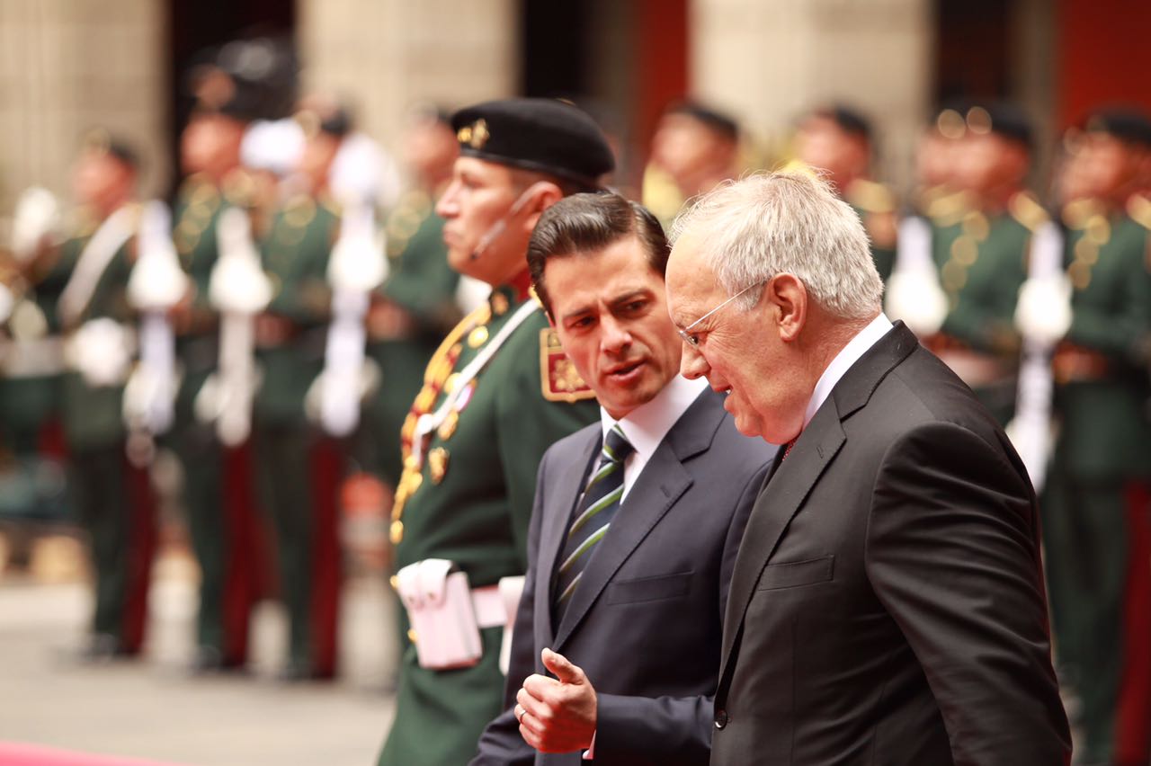 El Presidente Peña Nieto y el Presidente de la Confederación Suiza, Johann Schneider-Ammann.