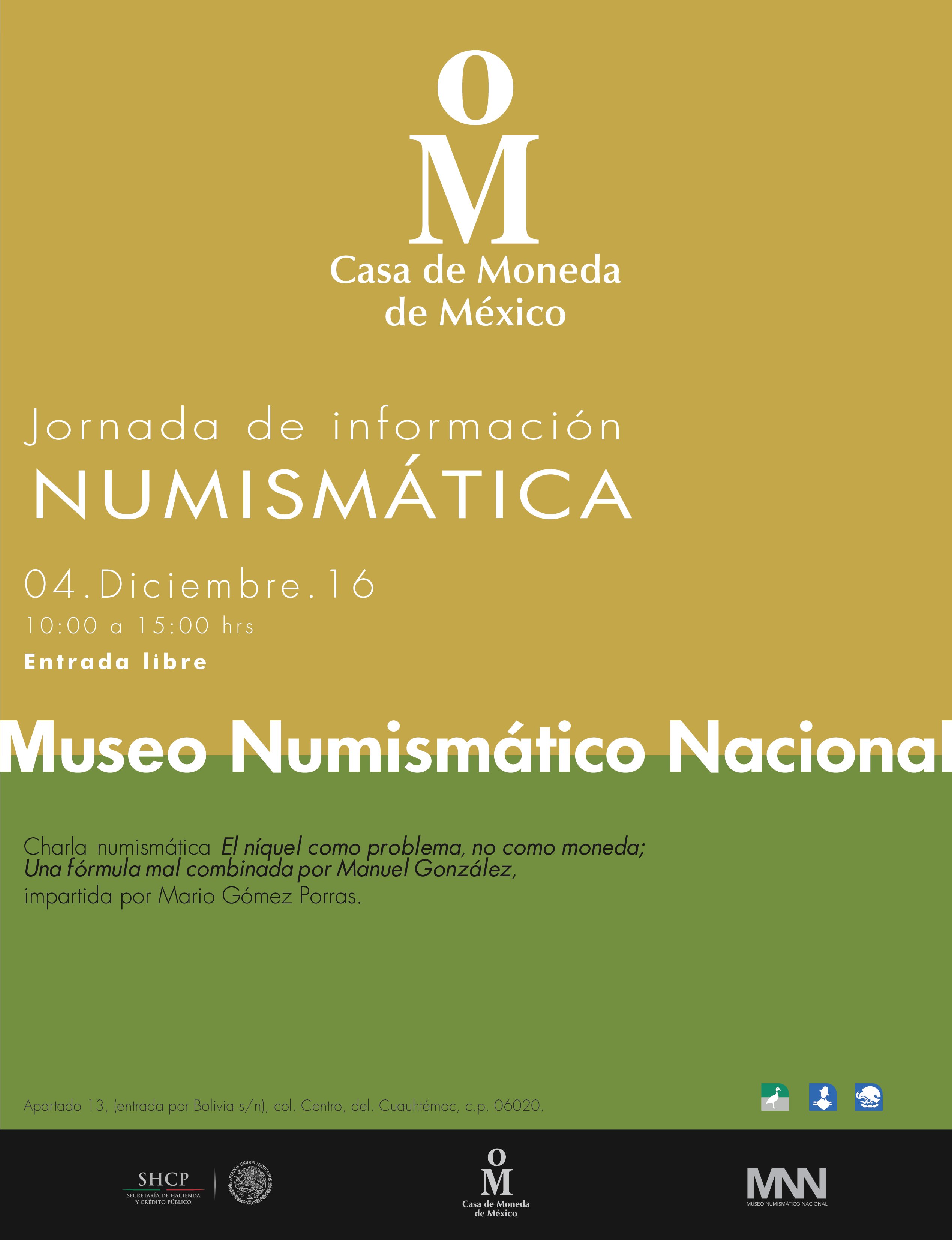 Jornada de Información Numismática. Diciembre