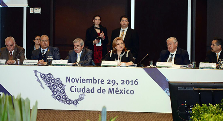 Secretaria Arely Gómez en su participación en la VII Reunión Plenaria del Sistema Nacional de Fiscalización