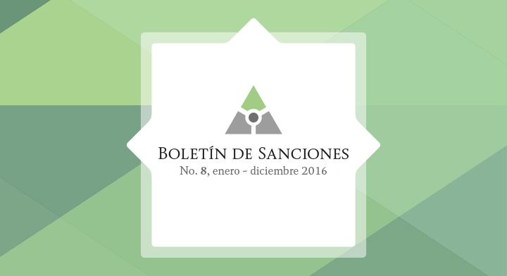 Boletín de Sanciones enero - diciembre 2016