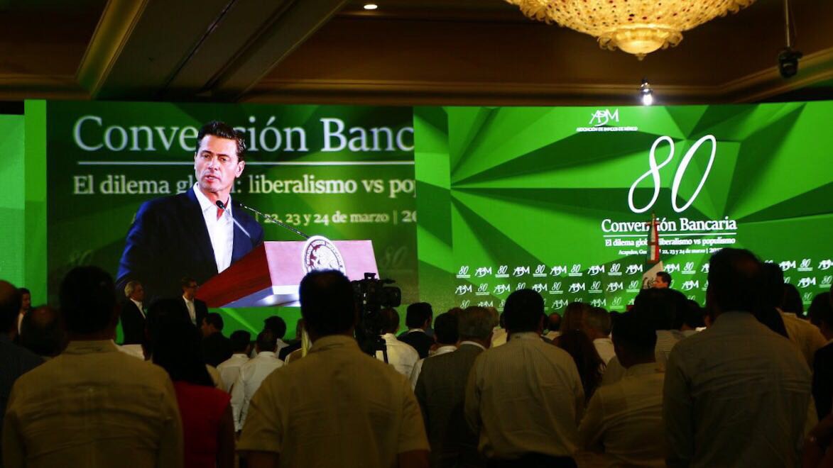 Bajo el lema “El dilema global: liberalismo vs. populismo”, se llevó a cabo la 80 Convención Bancaria que encabezó el Presidente Enrique Peña Nieto