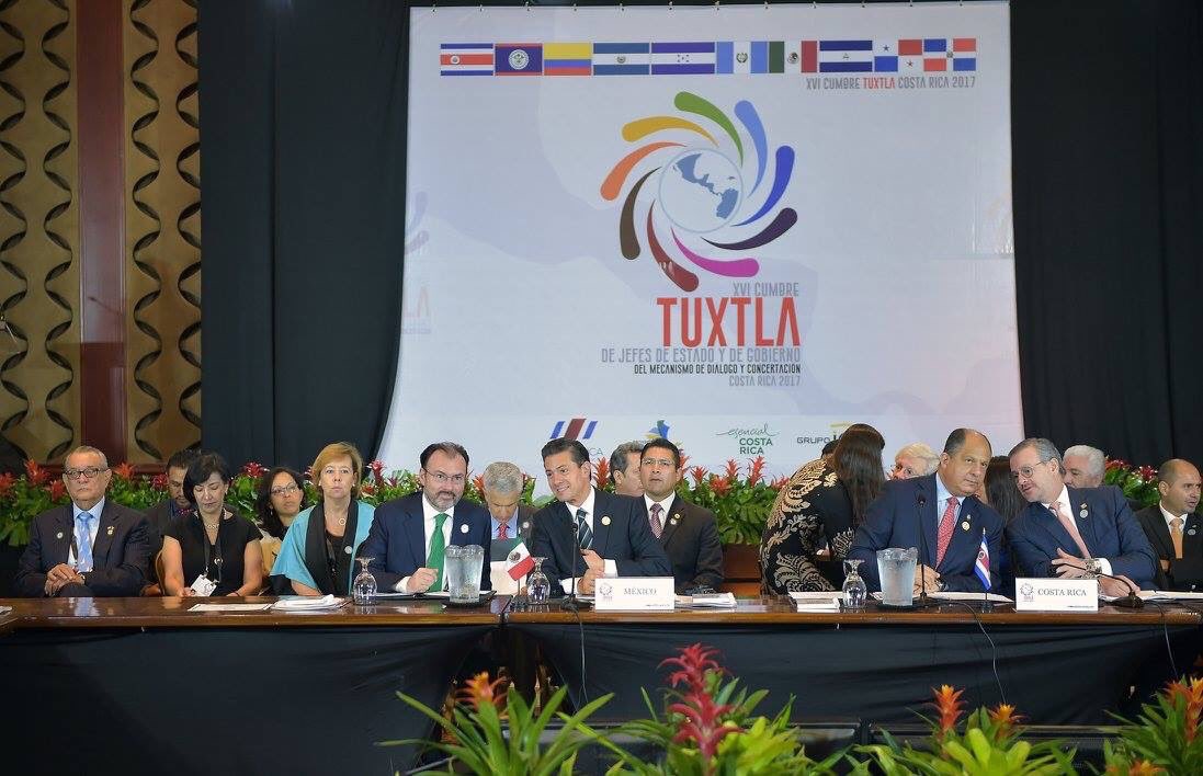 El Canciller Videgaray acompañó al Presidente Enrique Peña a la gira de trabajo en Costa Rica donde participaron en la XVI Cumbre de Tuxtla.