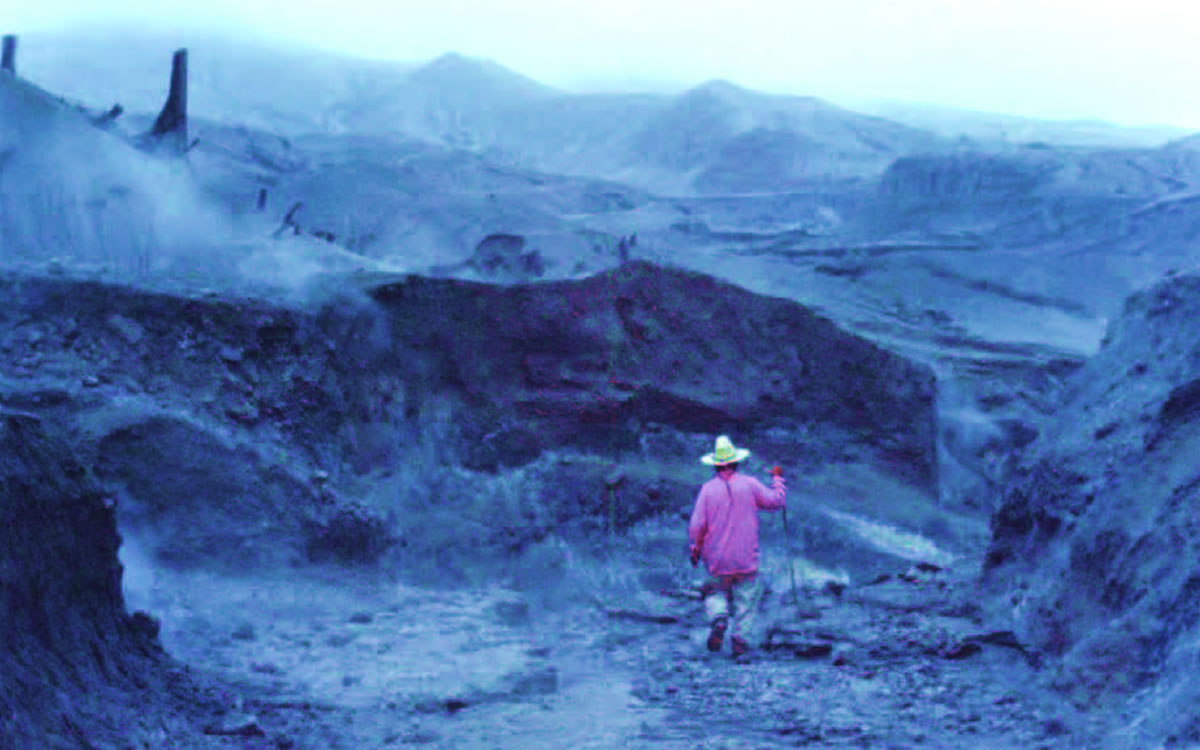 Erupción del volcán Chichón en Chiapas.