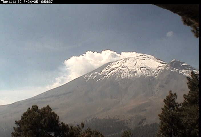 En las últimas 24 horas, por medio de los registros sísmicos del sistema de monitoreo del volcán Popocatépetl, se identificaron 40 exhalaciones de baja intensidad y ocho explosiones y 10 minutos de tremor armónico