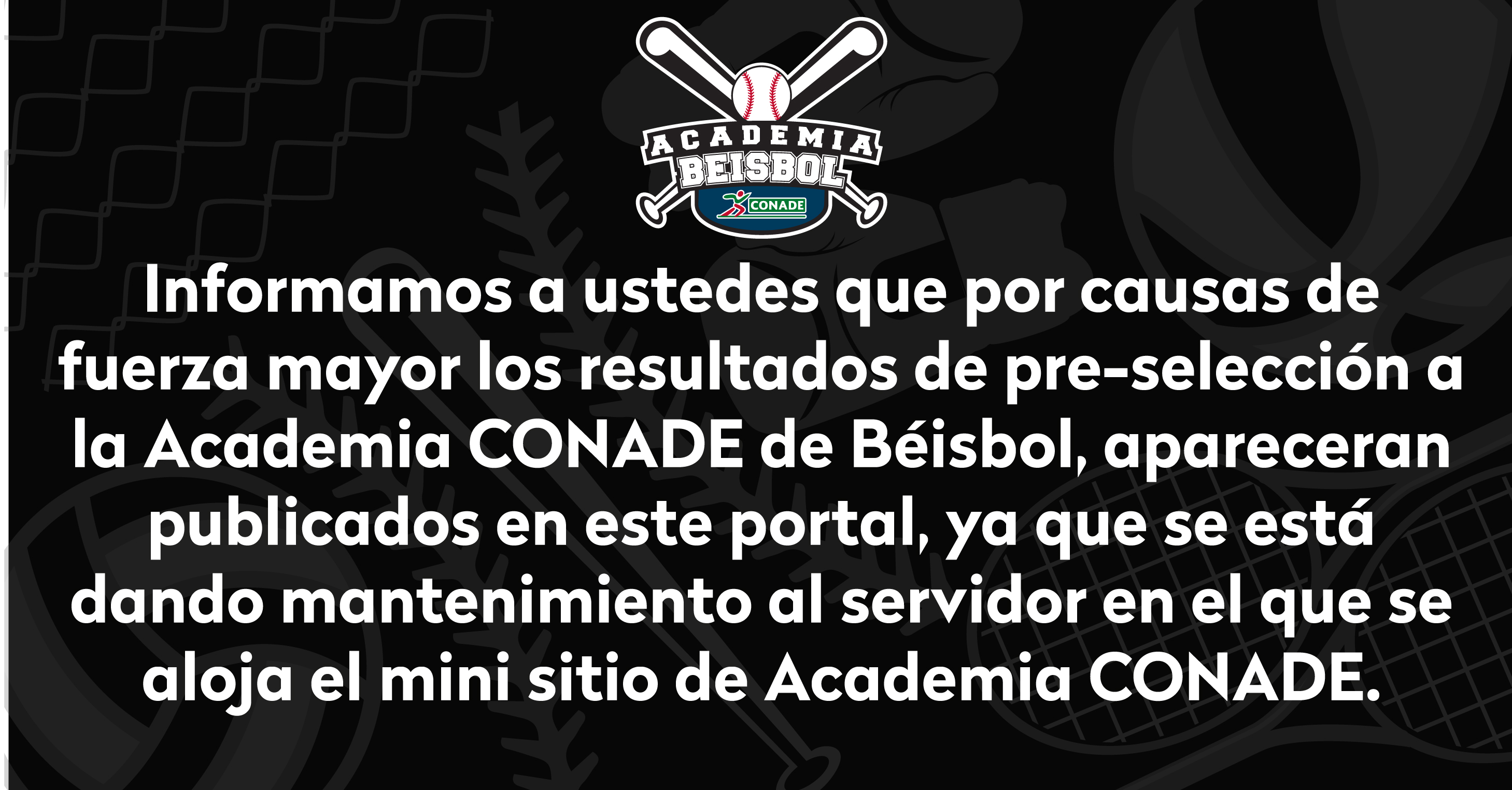 Resultados Pre-selección a la Academia CONADE de Béisbol, Tijuana B.C.
