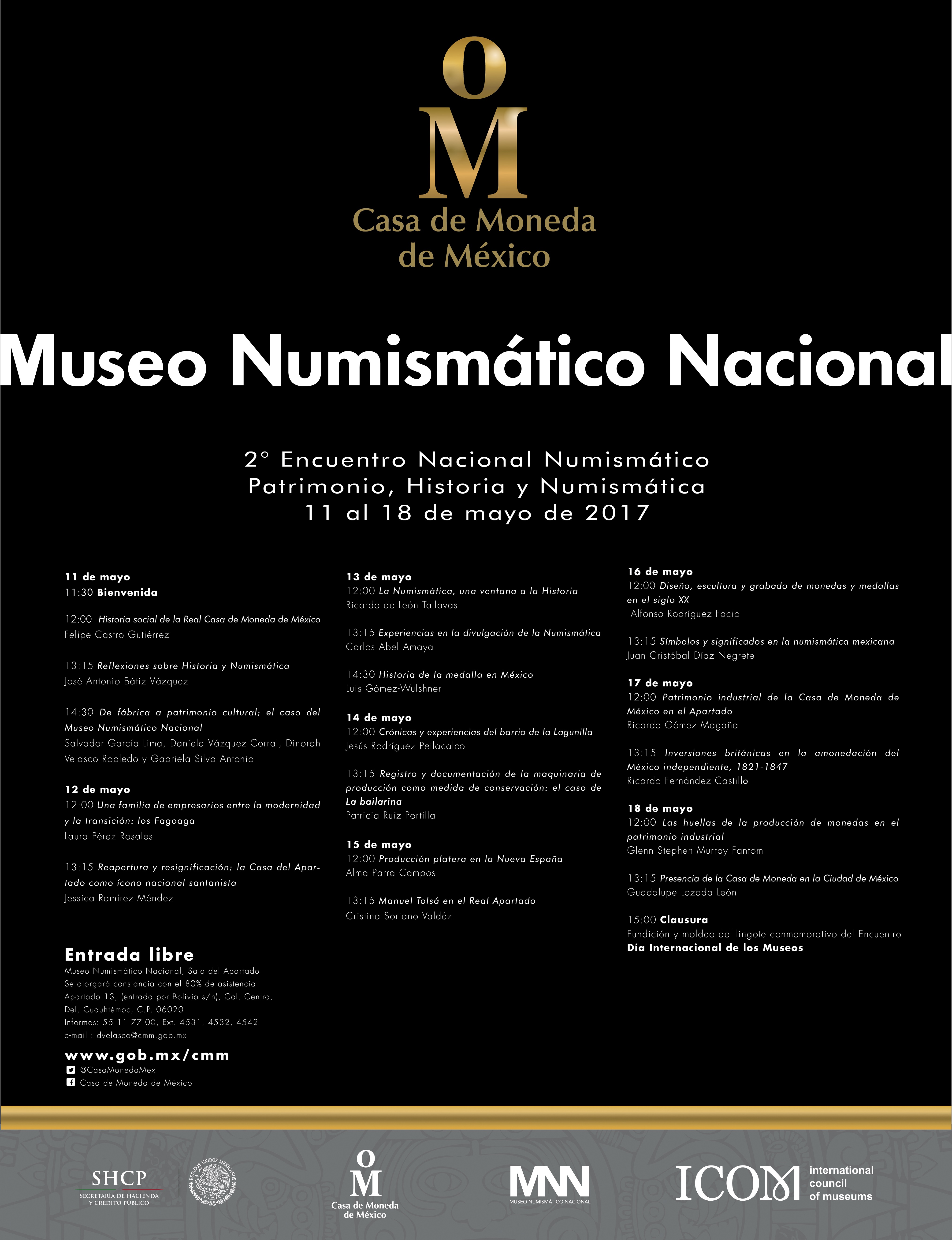 Programa 2o Encuentro Nacional Numismático