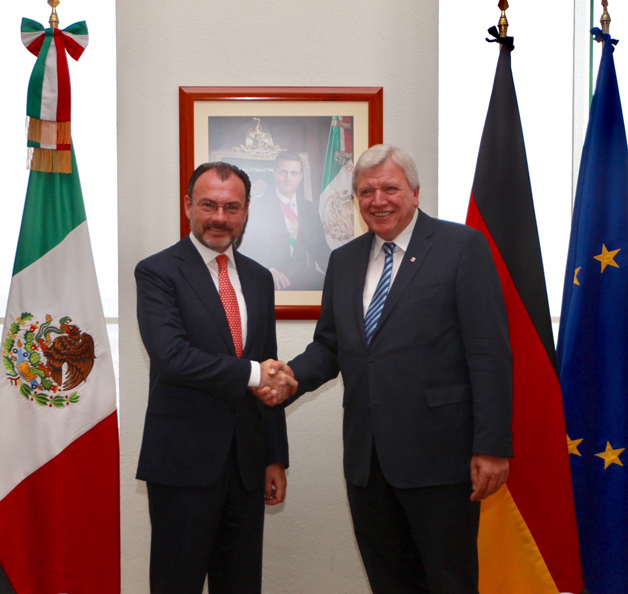 Recibe Secretario Luis Videgaray al Ministro-Presidente del estado federado de Hesse, Alemania, Volker Bouffier