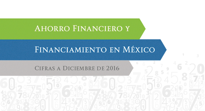 Ahorro Financiero y Financiamiento en México con cifras al cierre de 2016