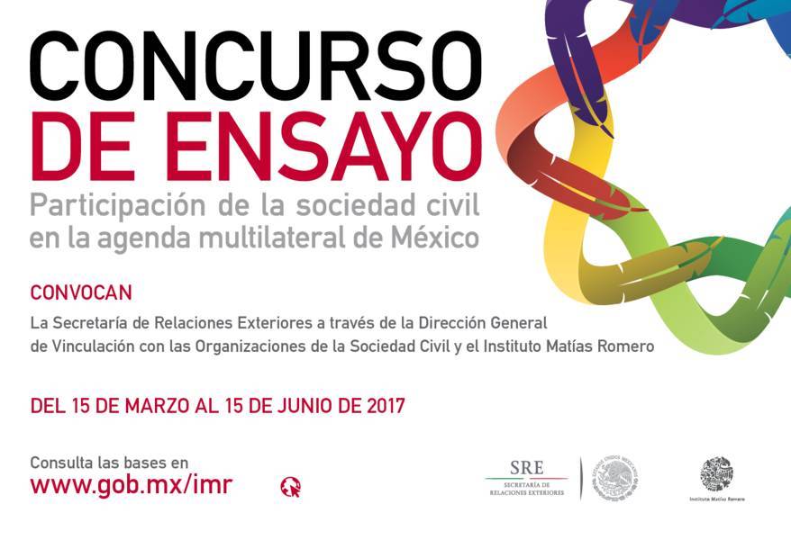 Concurso de ensayo "Participación de la sociedad civil en la agenda multilateral de México"