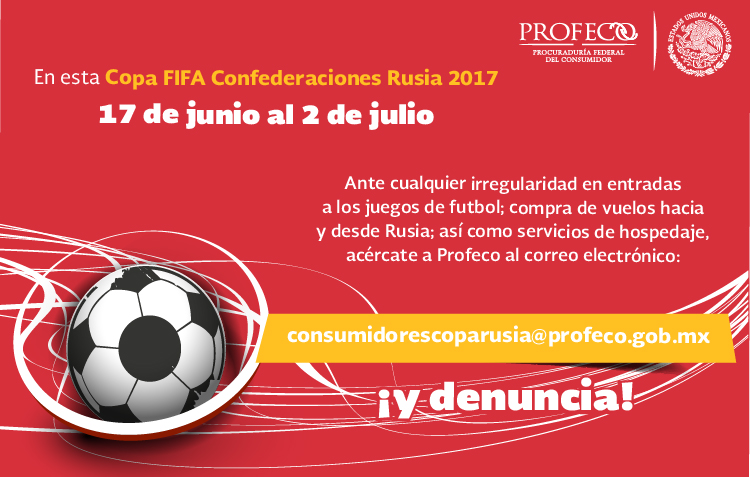 La Copa FIFA Confederaciones Rusia 2017 será del 17 de junio al 2 de julio del presente año
