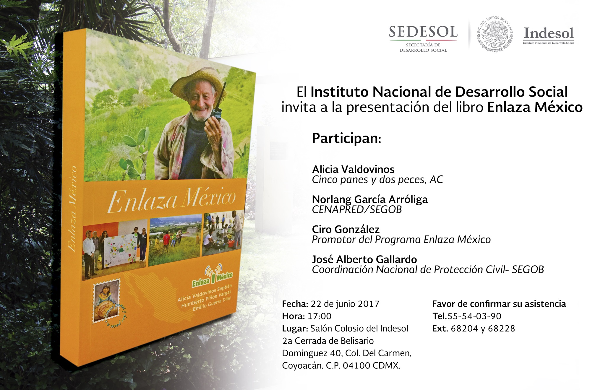 El Indesol te invita a la presentación del libro Enlaza México