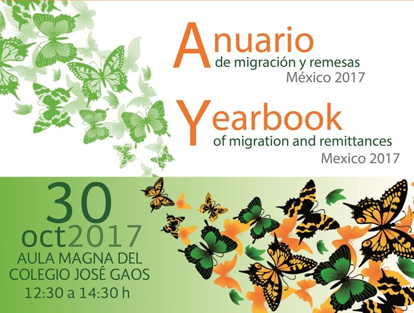 Imagen de portada de Anuario, con mariposas en tonos verdes y naranjas