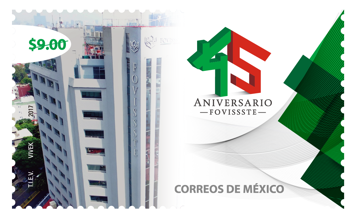 Cancelan estampilla postal conmemorativa por 45 aniversario del FOVISSSTE