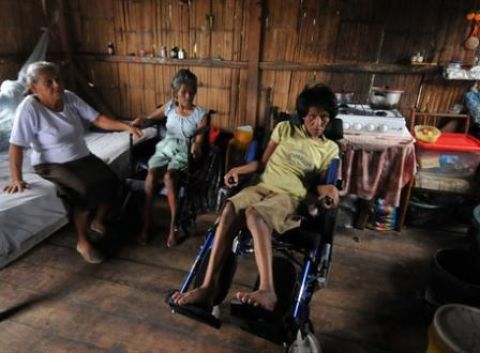 Familia con dos personas con discapacidad en condición de pobreza.