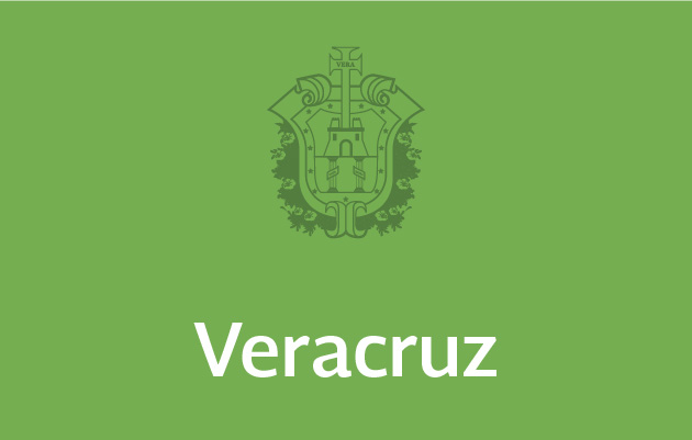 Imagen con el escudo del Estado de Veracruz en fondo color verde