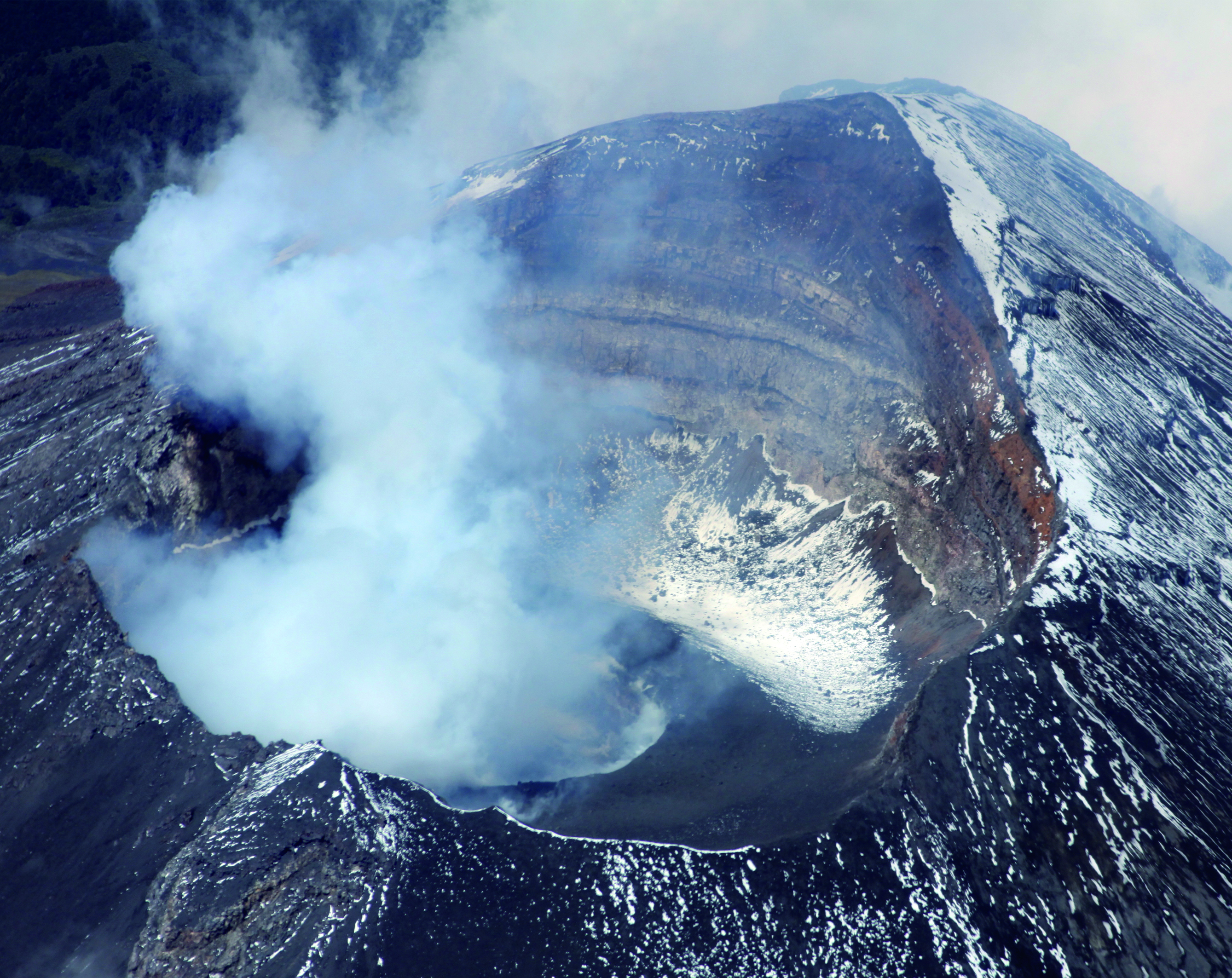 Foto del volcán Popocatépetl