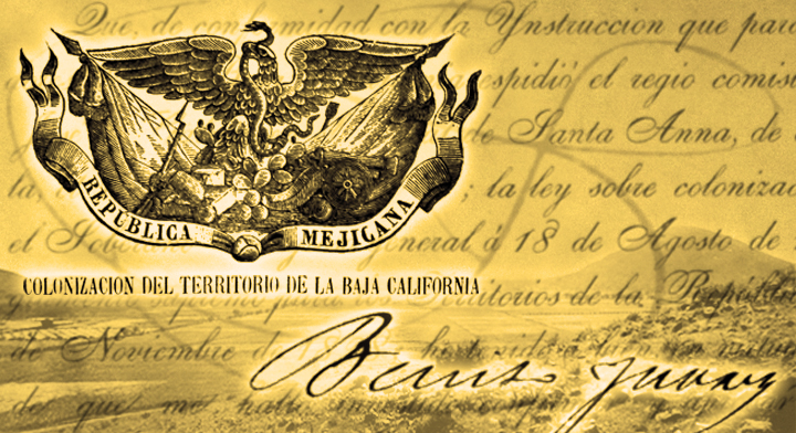Documento sobre la colonización de CALIFORNIA, firmado por el Presidente de la República, Benito Juárez.