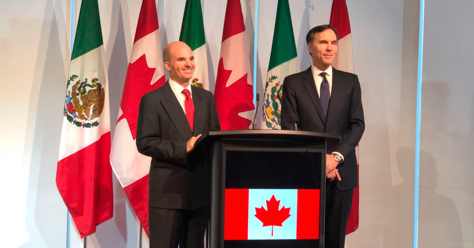 Durante la Gira de trabajo a Canadá, José Antonio González Anaya se reunió con el Ministro de Finanzas, Inversionistas y Empresarios, en Toronto, Ontario.