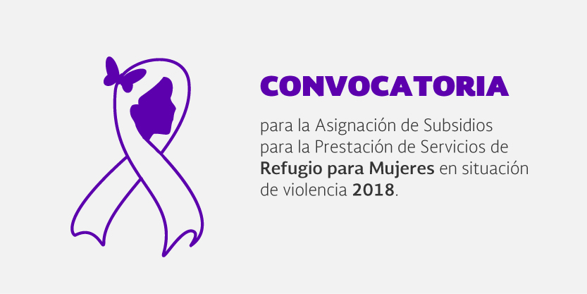 Comparte la Convocatoria para asignar subsidios para la prestación de servicios de Refugio para Mujeres en situación de violencia.